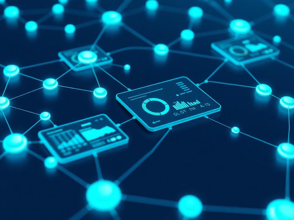 Connected control panel nodes representing shared hosting